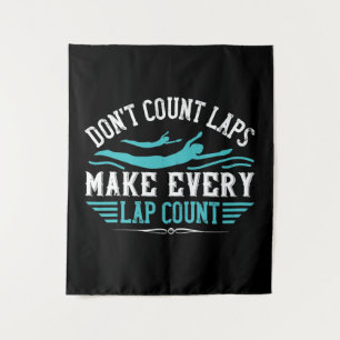 Swimming - Make Every Lap Count Tapestry