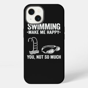 Swimming Make Me Happy Swimmer Team Gift Funny iPhone 13 Case