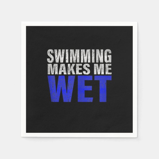 Swimming Makes Me Wet Tank Top Napkin (Front)