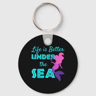 Swimming Mermaid Diving Key Ring