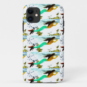 swimming mermaid pattern Case-Mate iPhone case