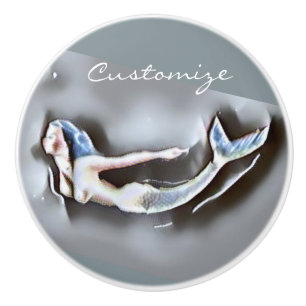 Swimming Mermaid Thunder_Cove Ceramic Knob