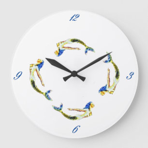Swimming Mermaid Thunder_Cove Large Clock