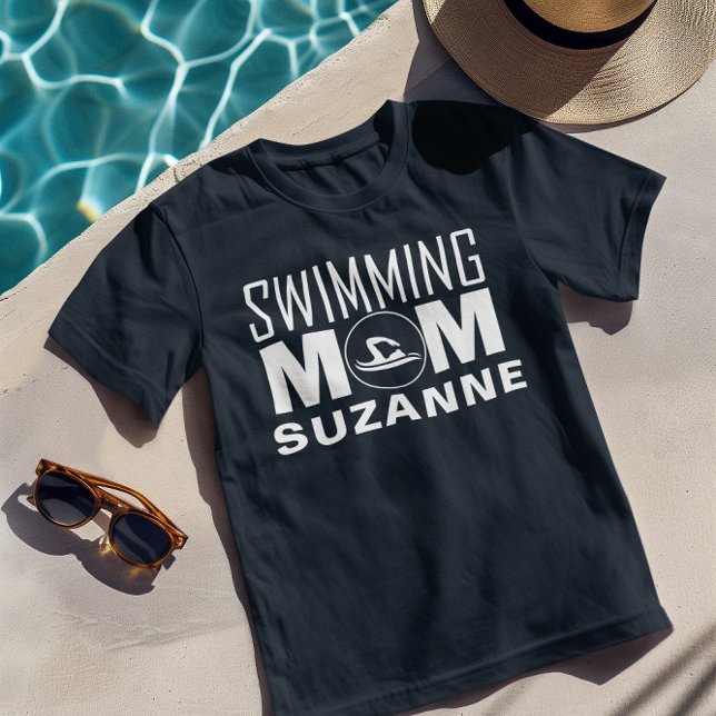 Swimming Mum Personalised Swim Team Parent  Tri-Blend Shirt (Creator Uploaded)