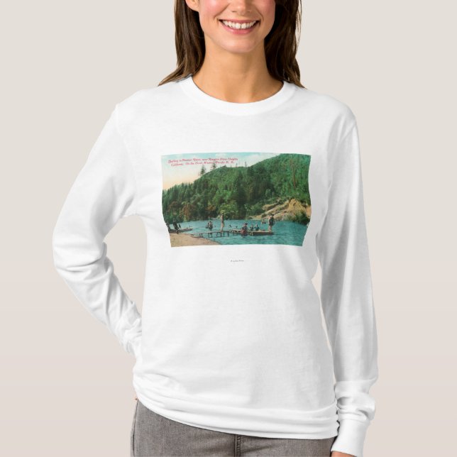 Swimming Near the Dock on the Russian River T-Shirt (Front)