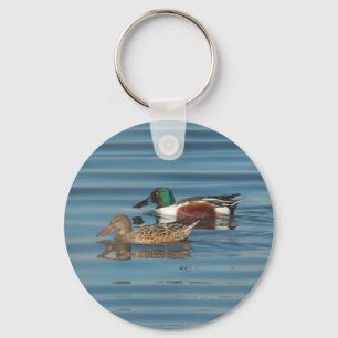 Swimming Northern Shovelers Keychain