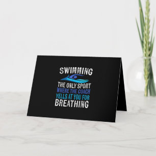 Swimming Only Sport Where  Coach Swimmer Gifts Card