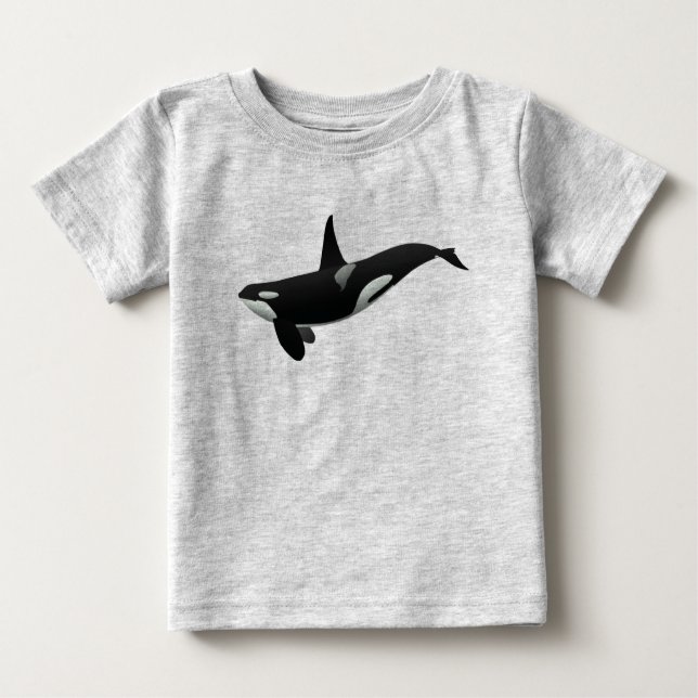 Swimming Orca Baby Tee (Front)