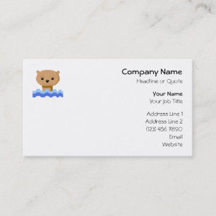 Swimming Otter. Business Card