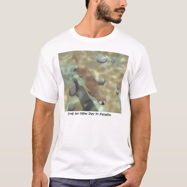 Swimming otter t-shirt (Front)