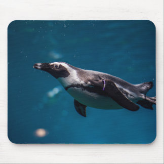Swimming Pengiun in the Sea. Mouse Pad