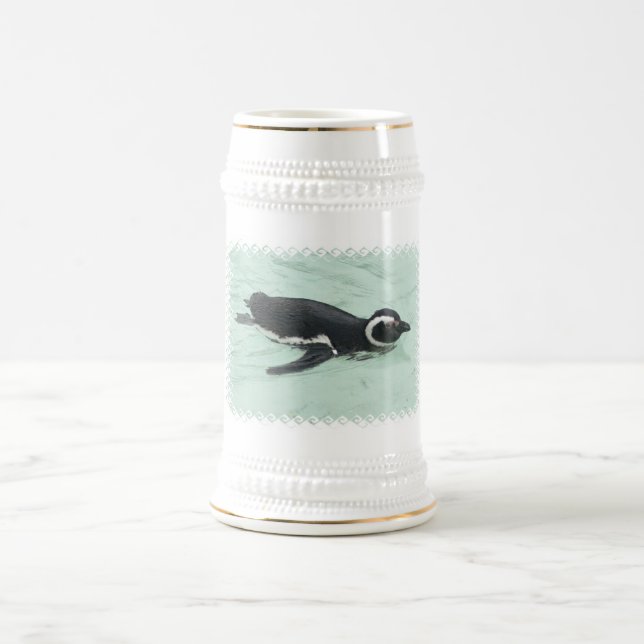 Swimming Penguin Beer Stein (Center)