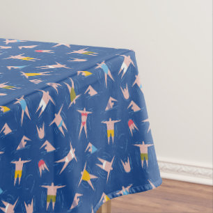 Swimming People Pattern Tablecloth