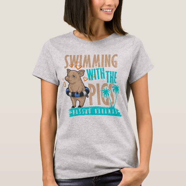 Swimming Pigs Bahamas Vacation Bahamas Cruise T-Shirt (Front)