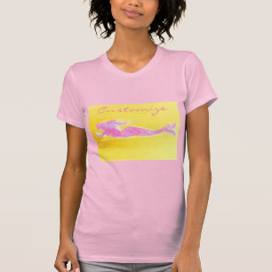 Swimming pink mermaid  T-Shirt