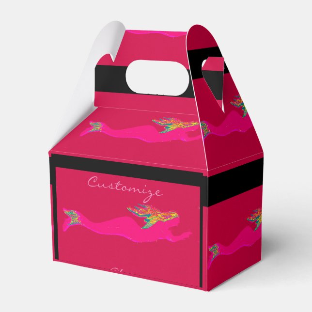 swimming pink  mermaid Thunder_Cove Favour Box (Front Side)