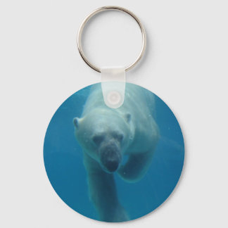 Swimming Polar Bear  Keychain