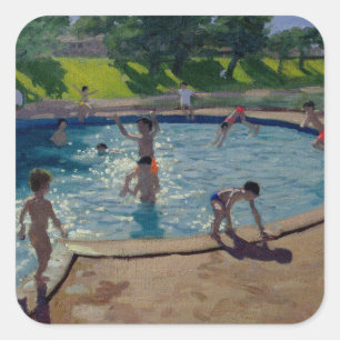 Swimming Pool 1999 Square Sticker