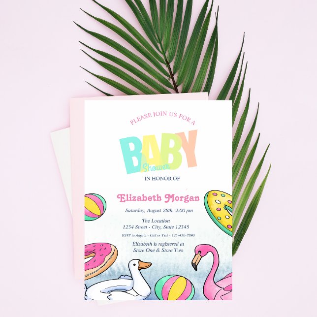 Swimming Pool Baby Shower  Invitation (Creator Uploaded)