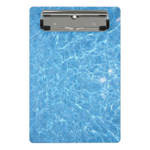 Swimming Pool Blue Water Aqua Template Modern Mini Clipboard