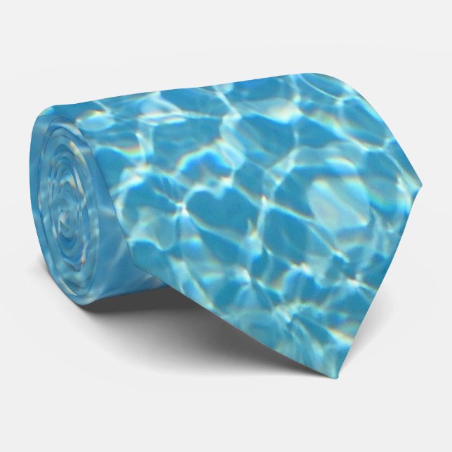 Swimming Pool Blue Water Beach Wedding Tie (Rolled)