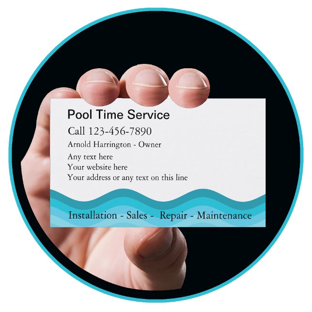 Swimming Pool Business Cards (Creator Uploaded)