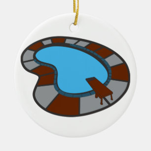 Swimming Pool Ceramic Tree Decoration