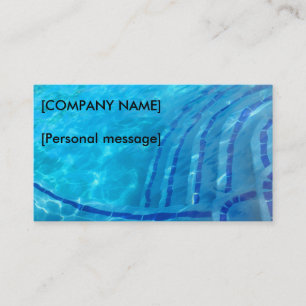 Swimming pool cleaning business card business card