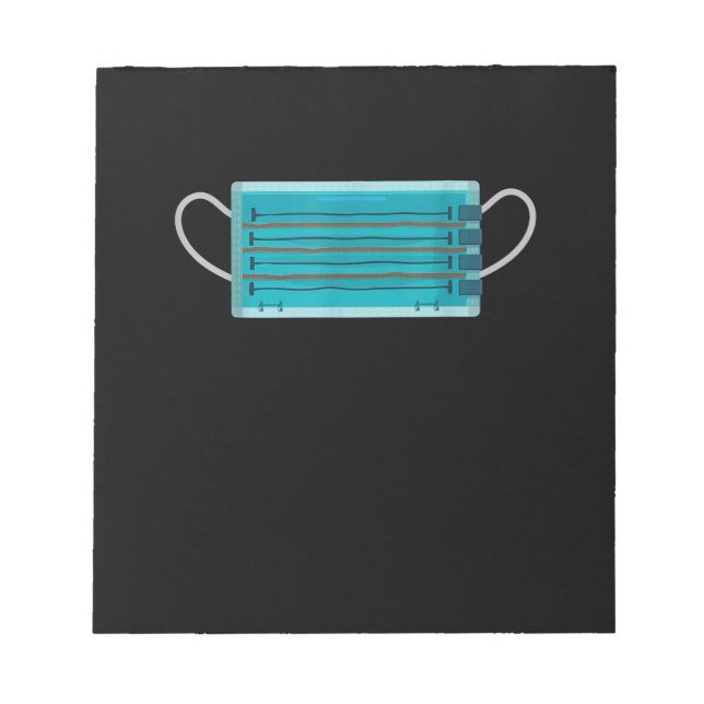 Swimming Pool Face Mask Masks Meme Gag T-Shirt Notepad (Front)