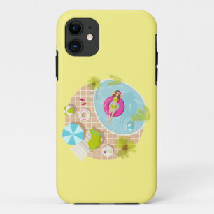 Swimming pool girl in bikini summer beach  Case-Mate iPhone case