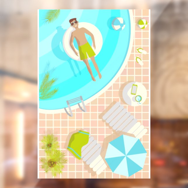 Swimming pool guy on tropical summer beach vacay (Sheet 2)