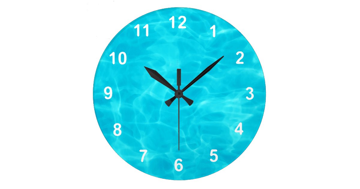 Swimming Pool. Large Clock Zazzle.co.nz