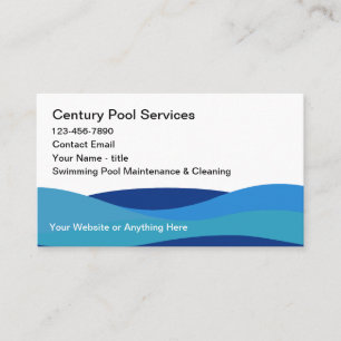 Swimming Pool Modern Business Cards