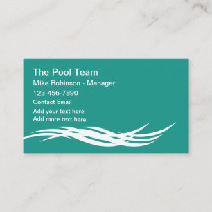 Swimming Pool Modern Unique Business Cards