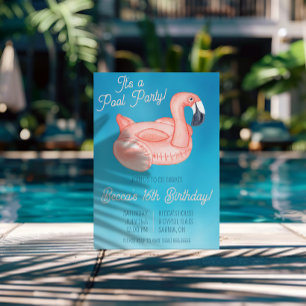 Swimming Pool Party Birthday Party Invitation