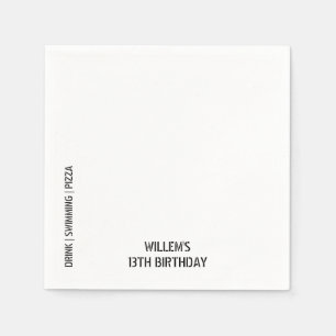 Swimming Pool Party Boy Birthday Party Napkin