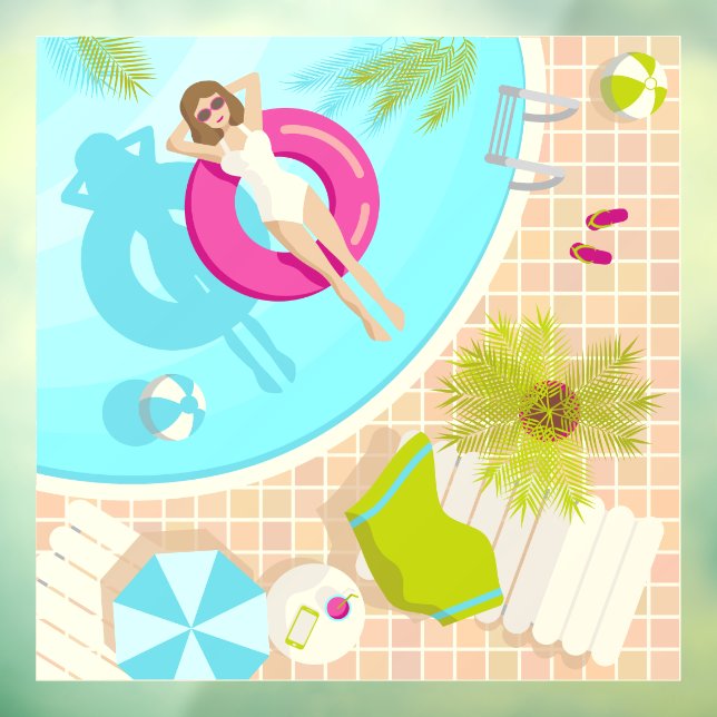Swimming pool party girl in bikini summer beach  (Sheet 3)
