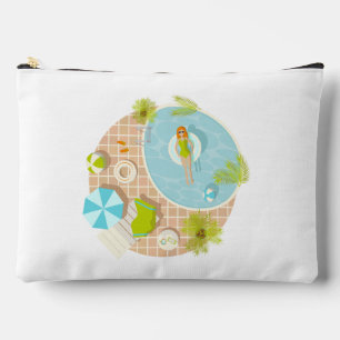 Swimming pool party girl in bikini summer beach  accessory pouch