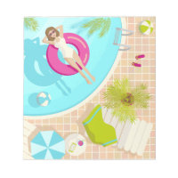 Swimming pool party girl in bikini summer beach 