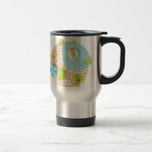 Swimming pool party girl in bikini summer beach travel mug