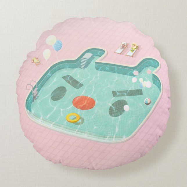 Swimming Pool Round Cushion (Front)