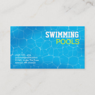 swimming pool seller business cards