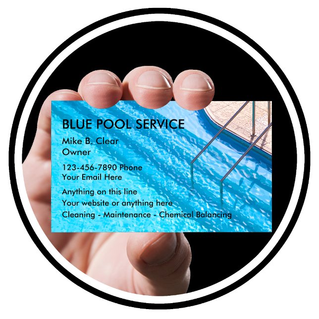 Swimming Pool Service Business Cards (Creator Uploaded)
