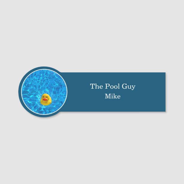 Swimming Pool Service Employee Name Tags (Front)
