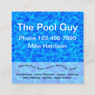 Swimming Pool Service Pool Image Square Square Business Card