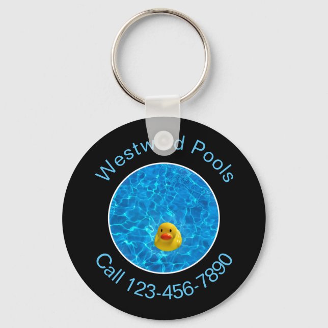Swimming Pool Service Promotional Key Ring (Front)