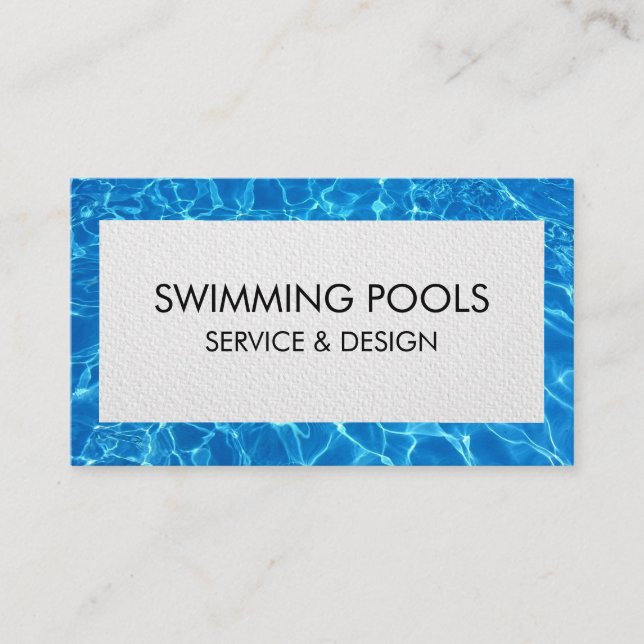 Swimming Pool  Services  Business Card (Front)