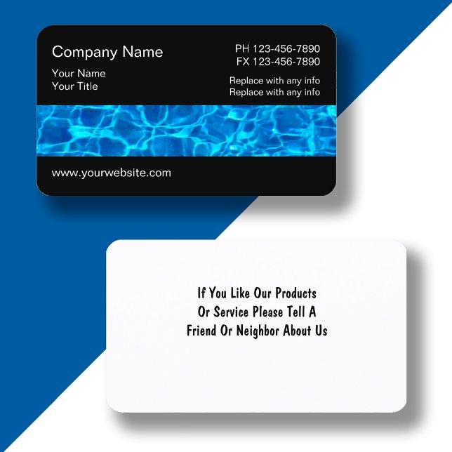 Swimming Pool Services Business Card (Creator Uploaded)