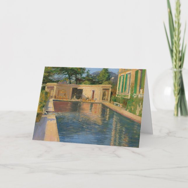 Swimming Pool, Southern France | Sir John Lavery Card (Front)
