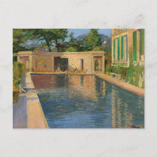 Swimming Pool, Southern France Sir John Lavery Postcard